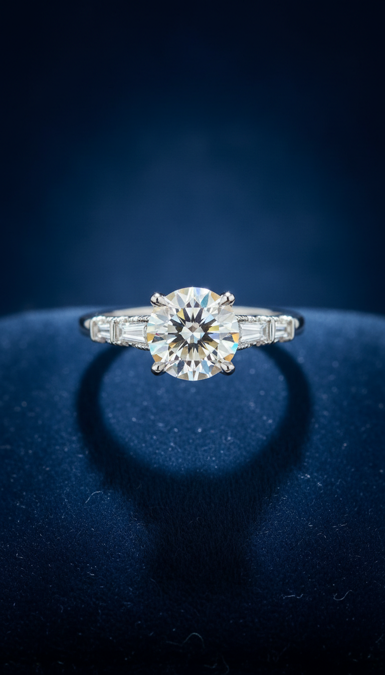 Sapphire Ring Set In Platinum